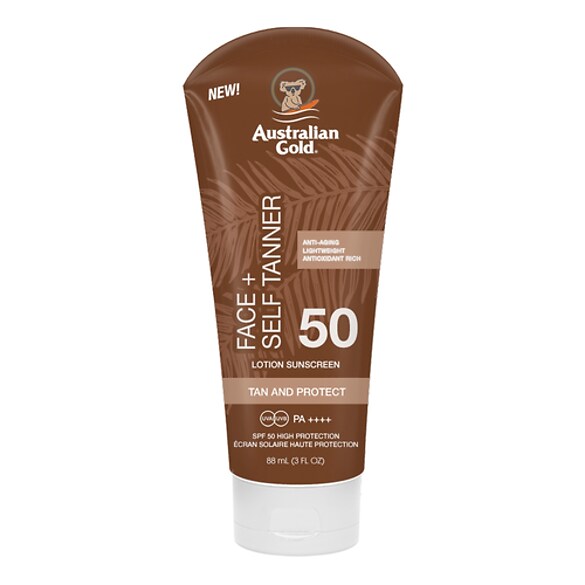 Face + Self Tanner - Protector Solar SPF 50, Australian Gold